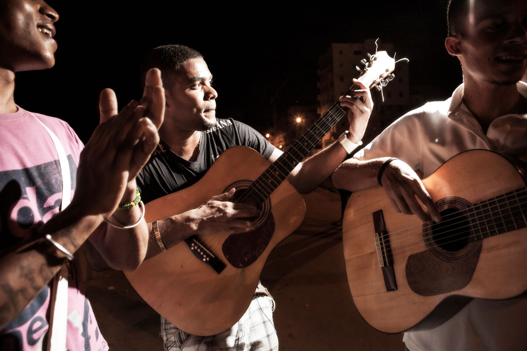 Cuba, Musica, Malecón, Guitar